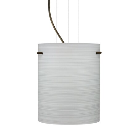 Besa Lighting Tamburo 8 Cable Pendant, Chalk, Bronze Finish, 1x100W Incandescent 1KG-4006KR-BR